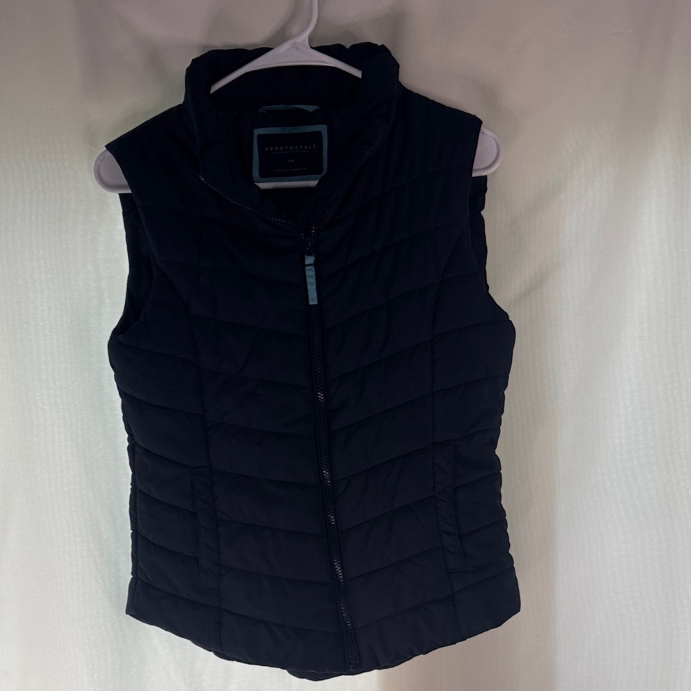 Aeropostale Navy Quilted Vest